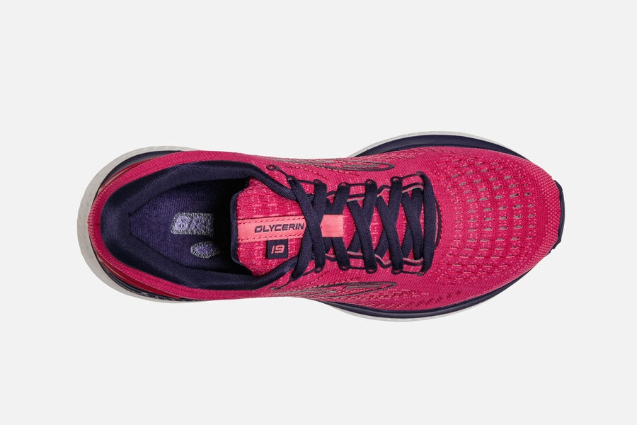 Brooks Running Shoes - Glycerin 19 Road Womens - Red/Black - AOV-087915